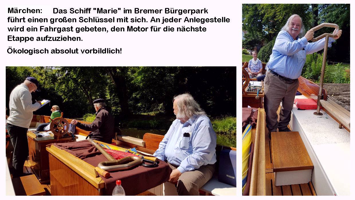 Schiff Marie mit Aufziehschlssel